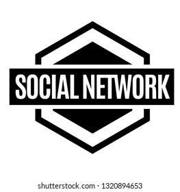 social network stamp on white background. Sticker or label.