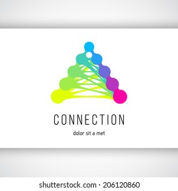 Social network symbol design template. colors vector