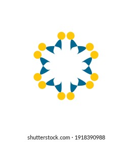 Social Network Team Partners Family Friends logo concept