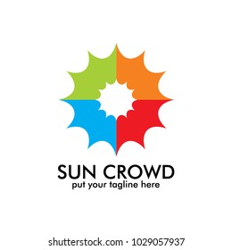 Social Network Team Partners Friends logo design vector