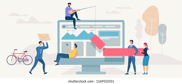 Social Network and Teamwork Concept. Communication systems, Digital Technologies and Messaging. Networking People Communication Set. Networking Business Flat style Vector Illustration. App development