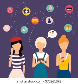 Social network and teamwork concept for web and info graphic. Communication Systems and Technologies.