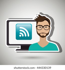 social network user design, vector illustration eps10 graphic 