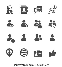 social network user icon set, vector eps10.