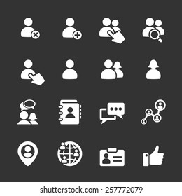 social network user icon set, vector eps10.