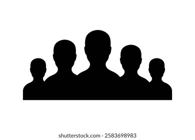 Social Network Users Icon for Digital Marketing, group of people icon, group of users icon, team members icon, user profile