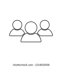 social network, users icon. Simple outline vector of web, minimalistic set for UI and UX, website or mobile application