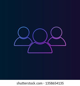social network, users nolan icon. Simple thin line, outline vector of web, minimalistic icons for UI and UX, website or mobile application