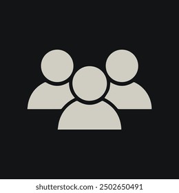 Social network Users vector Business icon. Three persons. Website vector graphic icon. 