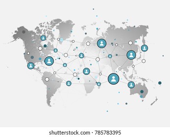 Social Network Vector Design Concept Illustration