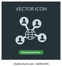 Social network vector icon
