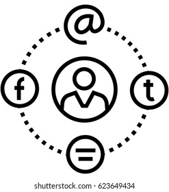 Social Network Vector Icon