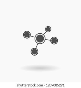 Social Network vector Icon Illustration silhouette.