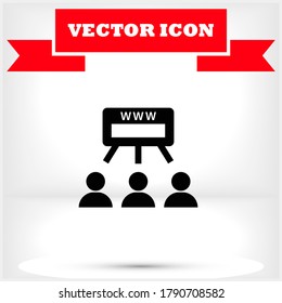 Social network vector icon , lorem ipsum Flat design
