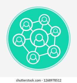Social network vector icon sign symbol