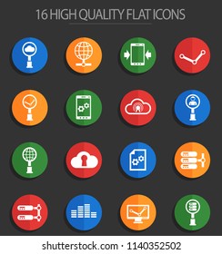 social network vector icons for web and user interface design