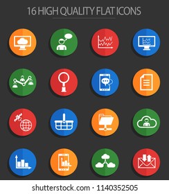 social network vector icons for web and user interface design