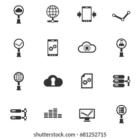 social network vector icons for web and user interface design