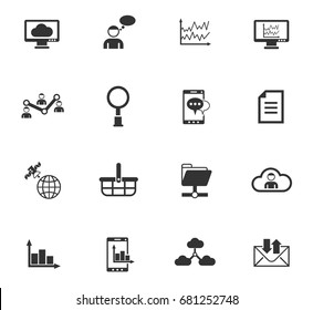 social network vector icons for web and user interface design