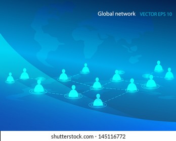 social network, vector illustration