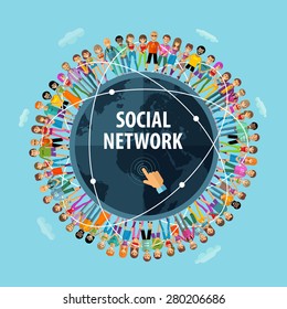 social network vector logo design template. people or friendship icon.