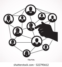 social network vector logo design template. people or friendship icon.