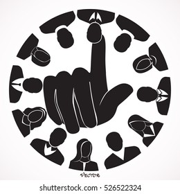 social network vector logo design template. people or friendship icon.