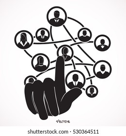 social network vector logo design template. people or friendship icon.