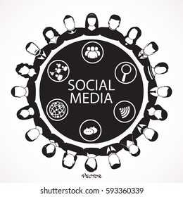 Social network vector logo design template. people or friendship icon.