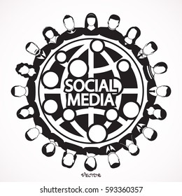 Social network vector logo design template. people or friendship icon.