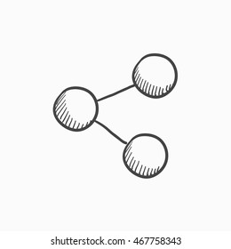 Social network vector sketch icon isolated on background. Hand drawn Social network icon. Social network sketch icon for infographic, website or app.