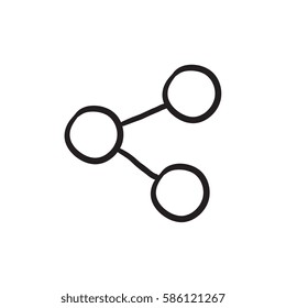 Social network vector sketch icon isolated on background. Hand drawn Social network icon. Social network sketch icon for infographic, website or app.