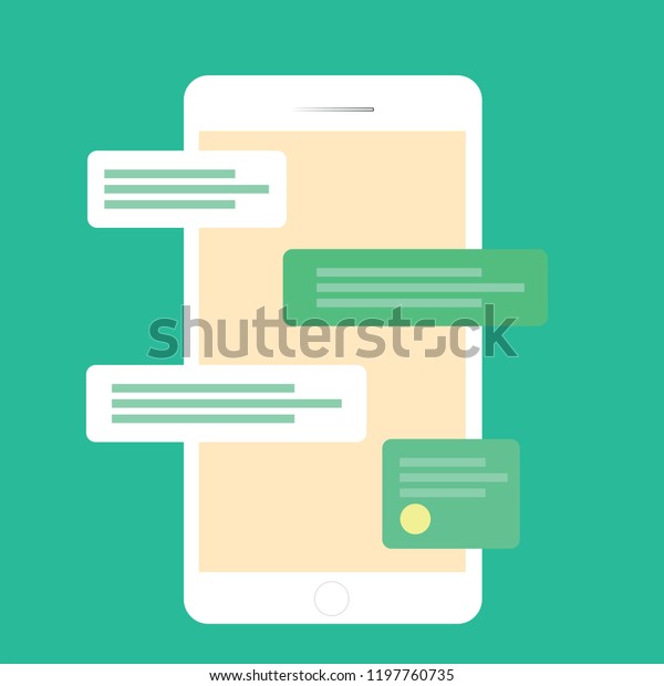 Social Network Virtual Dialogue Chat Vector Stock Vector (Royalty Free ...