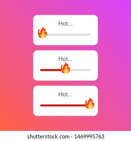 social network vote scale hot fire vector illustration