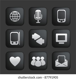social network & web blog icons set, vector