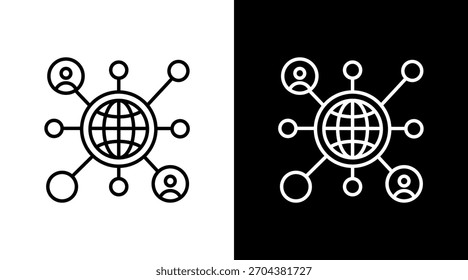 Design do Conjunto de Ícones Brancos da Rede Social