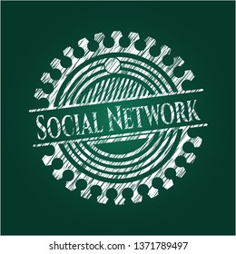 Social Network written with chalkboard texture
