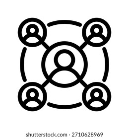 Redes sociales de Inteligencia Artificial conjunto de iconos Vector