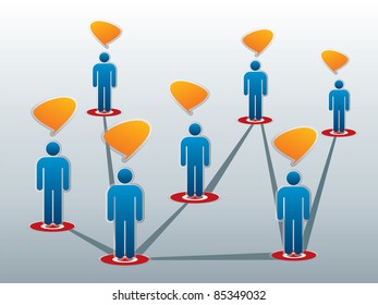 social networking between friends on the Internet