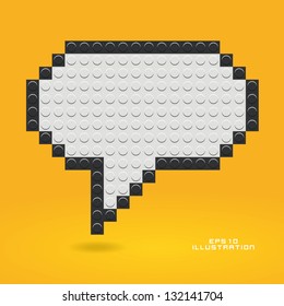 Social networking brick speech bubbles