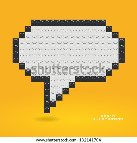 Social networking brick speech bubbles