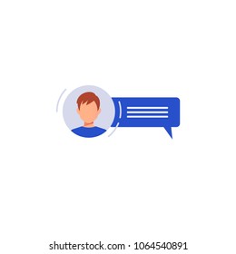 Social networking concept.Chatting on the Internet. Vector illustration.