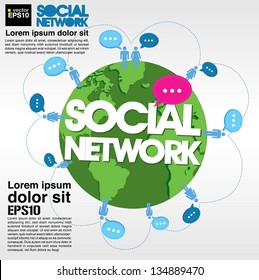 Social networking conceptual illustration vector.EPS10