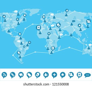 social networking connections map