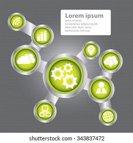 Social Networking Creative Icon Background Concept