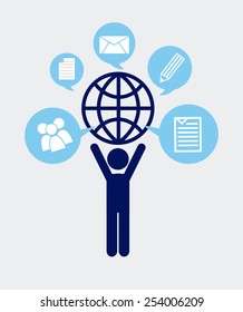 social networking design, vector illustration eps10 graphic 
