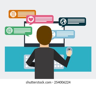 social networking design, vector illustration eps10 graphic 