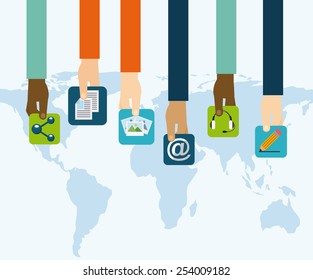 social networking design, vector illustration eps10 graphic 