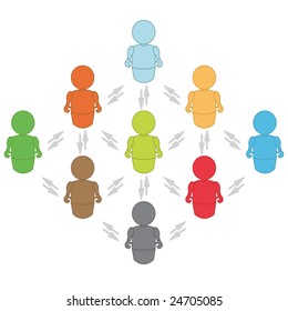 social networking, easily editable.