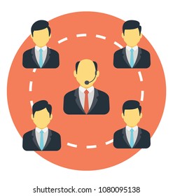 Social networking, flat design social media concept
